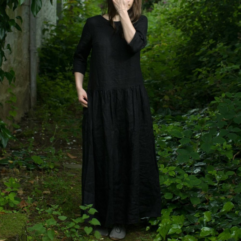 LA FEMME linen dress, size S - Picture 2 of 11